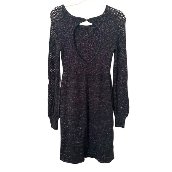 MARC BY MARC JACOBS Glitter Open Back Sweater Dress Black Small‎ - Picture 4 of 6
